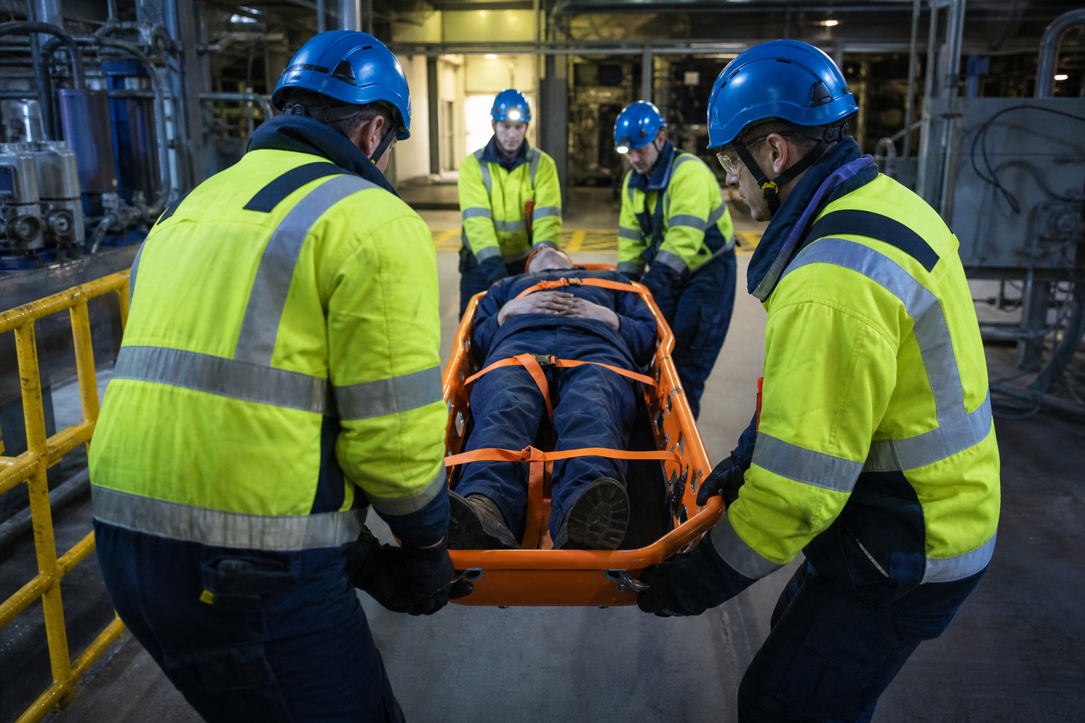Når brukes redningsbåre i industrivern?